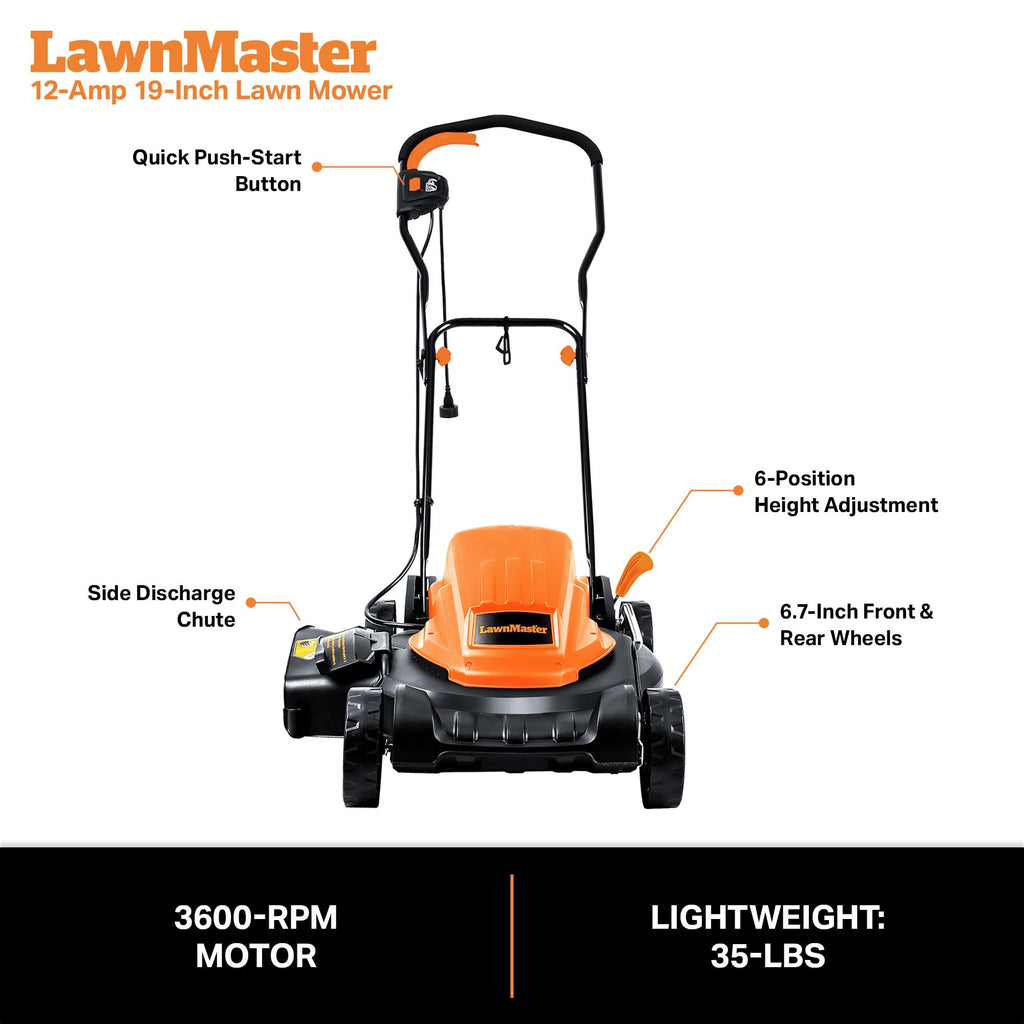 ME1218X Electric Lawn Mower 12AMP 19-Inch