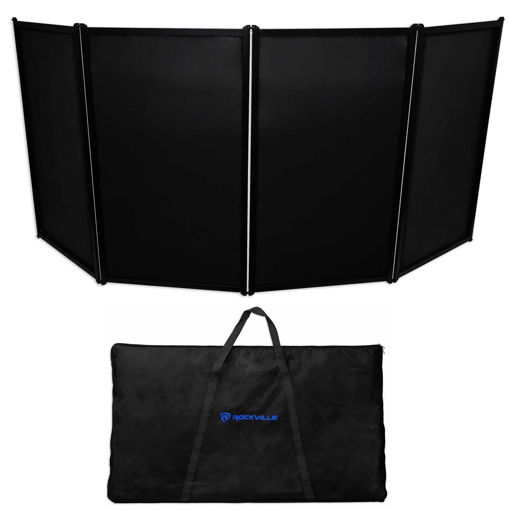 Rockville RFAAB DJ Event Facade Booth+Travel Bag+Scrim+Fog Machine+Gallon Fluid