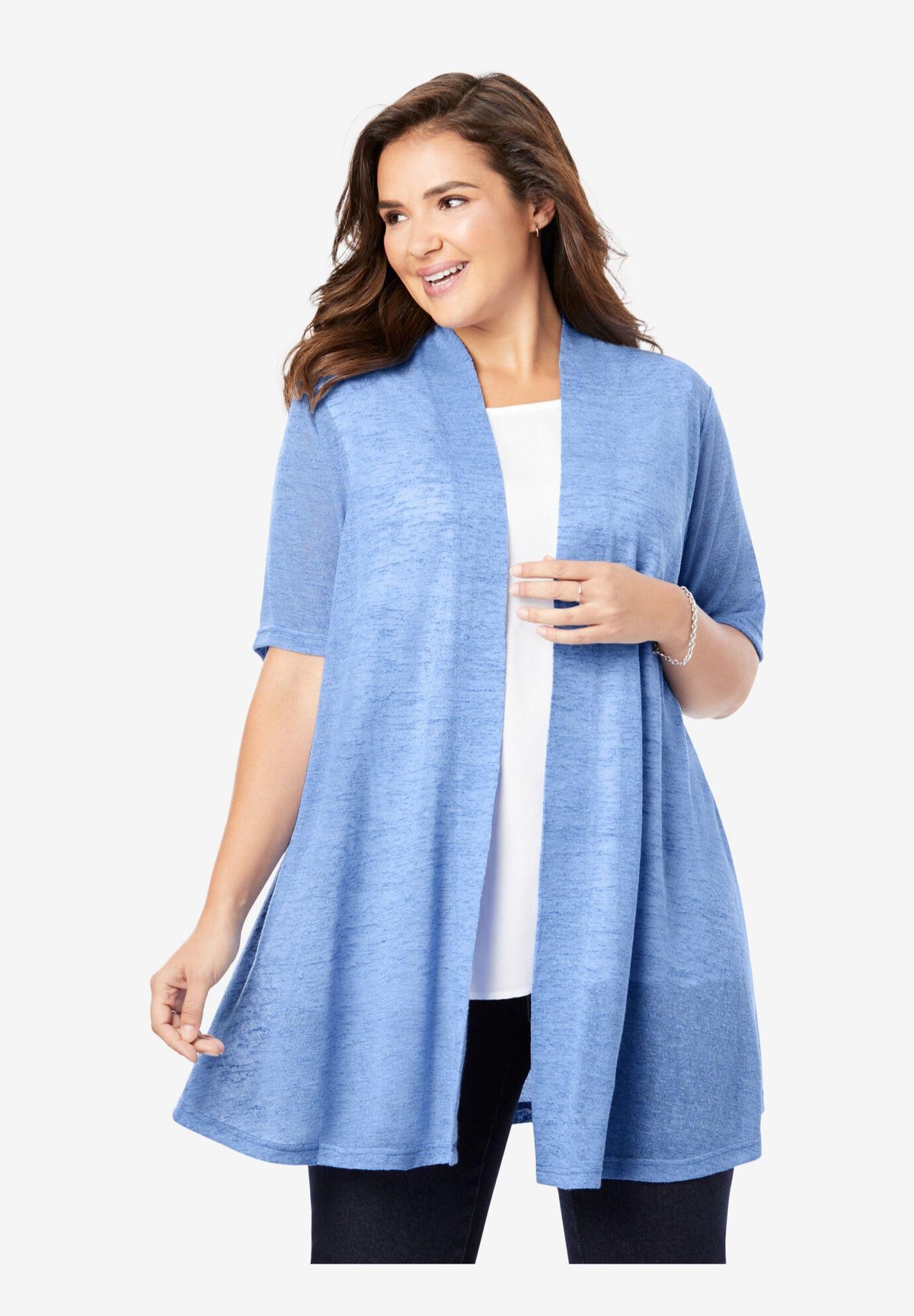 lightweight open front cardigan
