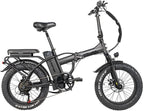Rattan 48V 500W/750W Electric Bike for Adults 20 inch Folding Bikes 3.0/4.0 Fat Tire Bikes 13AH Removable Lithium-ion Battery E-Bikes 7 Speed Shifter Electric Bicycle High/Low Step Across ebikes
