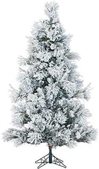 Joedot Unlit 6.5' Flocked Snowy Pine Artificial Christmas Tree