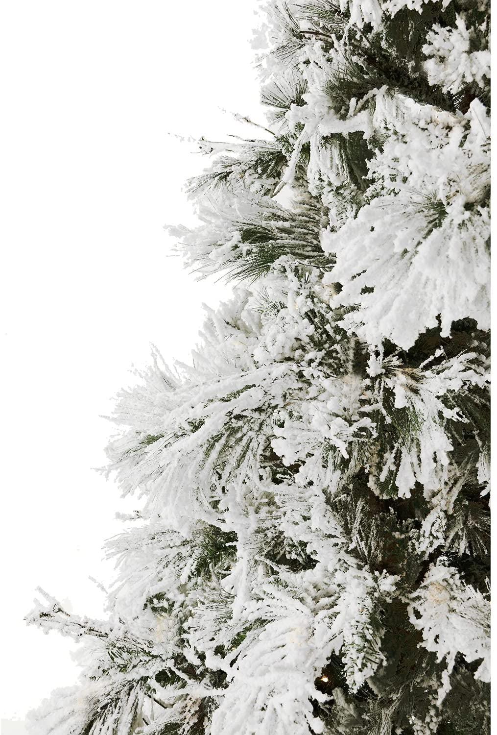 Joedot Unlit 6.5' Flocked Snowy Pine Artificial Christmas Tree