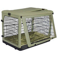 Pet Gear Deluxe Steel Pet Dog Safety Indoor / Outdoor Collapsible Crate with Bolster Pad - Small/Sage