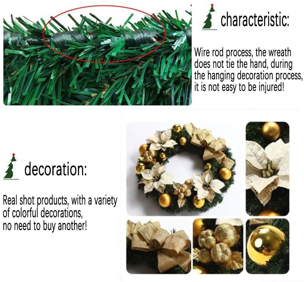 Christmas Wreath Door Hanging Decoration, Festive Party Decoration, 50/60/80/100/120/150cm (Size : 100cm)