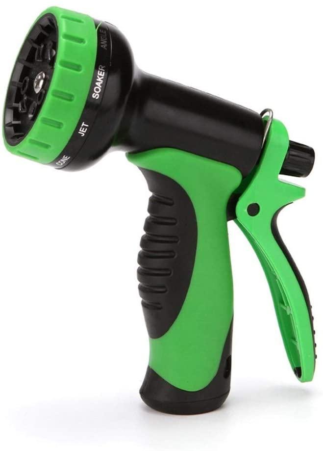 ZLSP Hose Nozzle Garden 8 Adjustable Patterns Hose Spray Gun Pressure Spray Nozzle, Hose Gun for Garden, Watering Lawn, Car Washing, Cleaning, Pets Wash Garden Hose (Size : 10m)