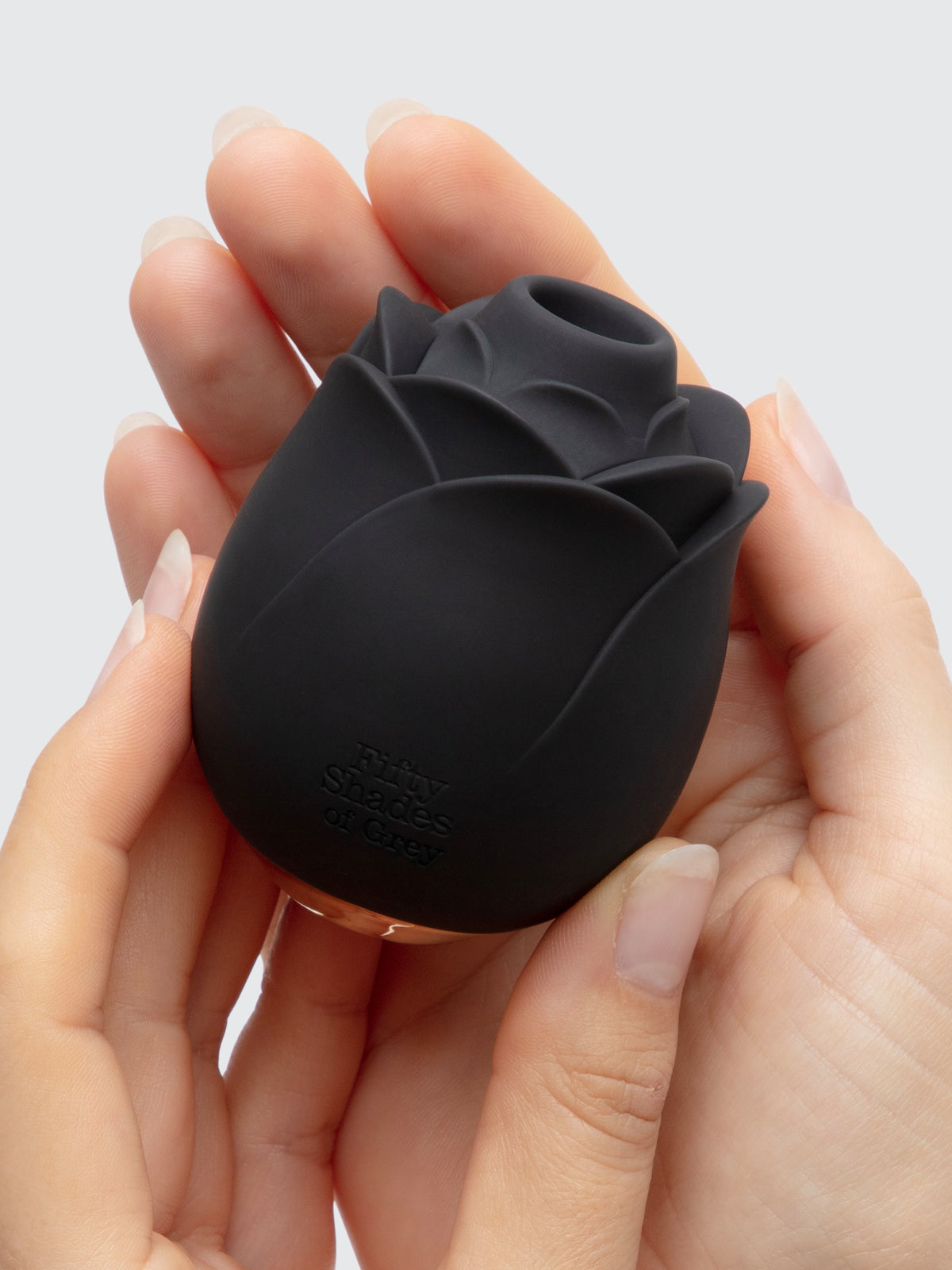 Fifty Shades of Grey Black Rose Silicone Clitoral Suction Stimulator , Black