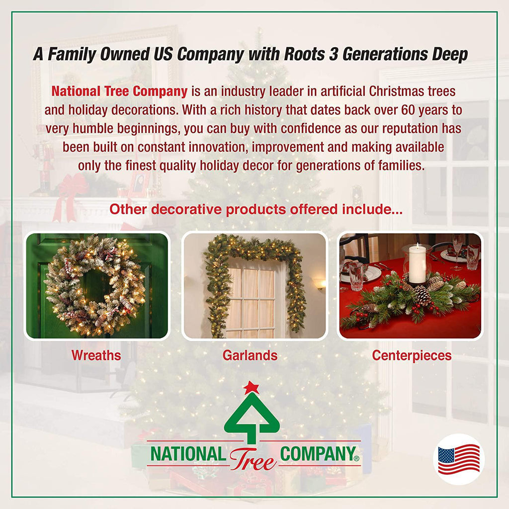 National Tree Company Clear Prelit Dual LED Green Fir Downswept Douglas Christmas Tree, 6.5'