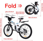 VIVI Folding Electric Bike,350W Ebike 26inch Electric Mountain Bicycle Lightweight E-Bike,Electric Bicycles for Adults &amp;Men&amp;Women, with  21 Speed Gears