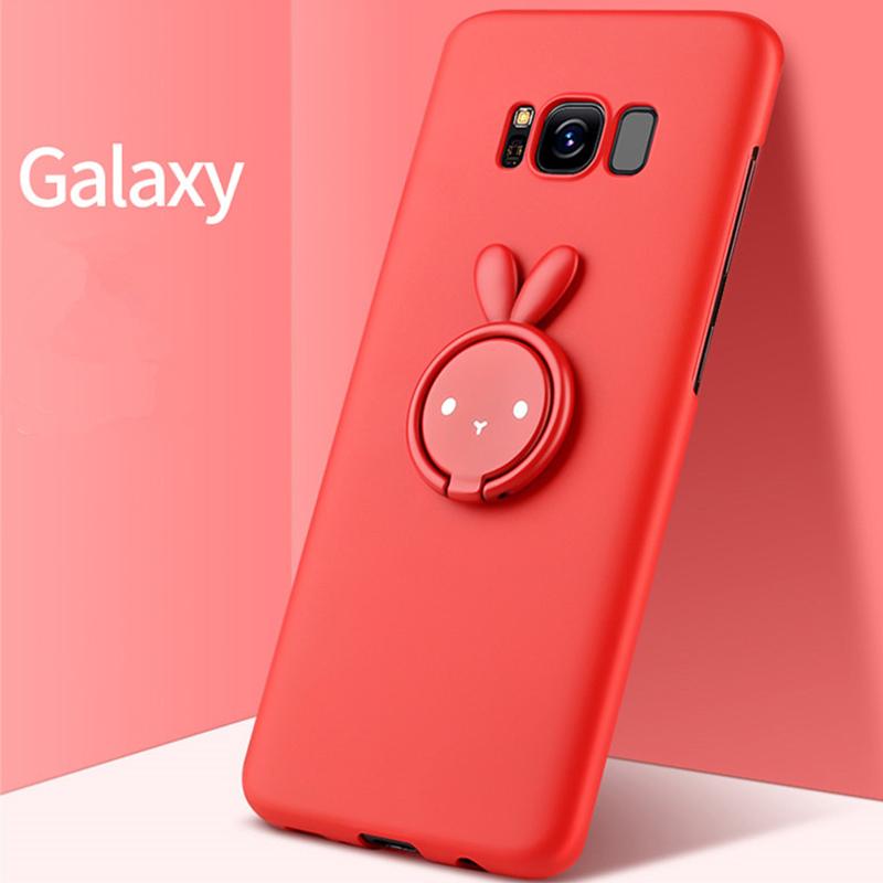 Phone Accessories - Cute Rabbit Magnetic Ring Stand Case For Samsung Galaxy S9 S8 Plus Note 8 9