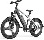 Electric Bike for Adults 48V 20Mph Brushless Motor SHIMAMO 7 Speed Lithium Battery 26" 2.0“ Tire Bike Mountain Ebike