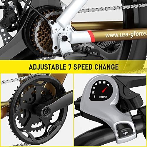 Electric Bike for Adults 48V 20Mph Brushless Motor SHIMAMO 7 Speed Lithium Battery 26" 2.0“ Tire Bike Mountain Ebike