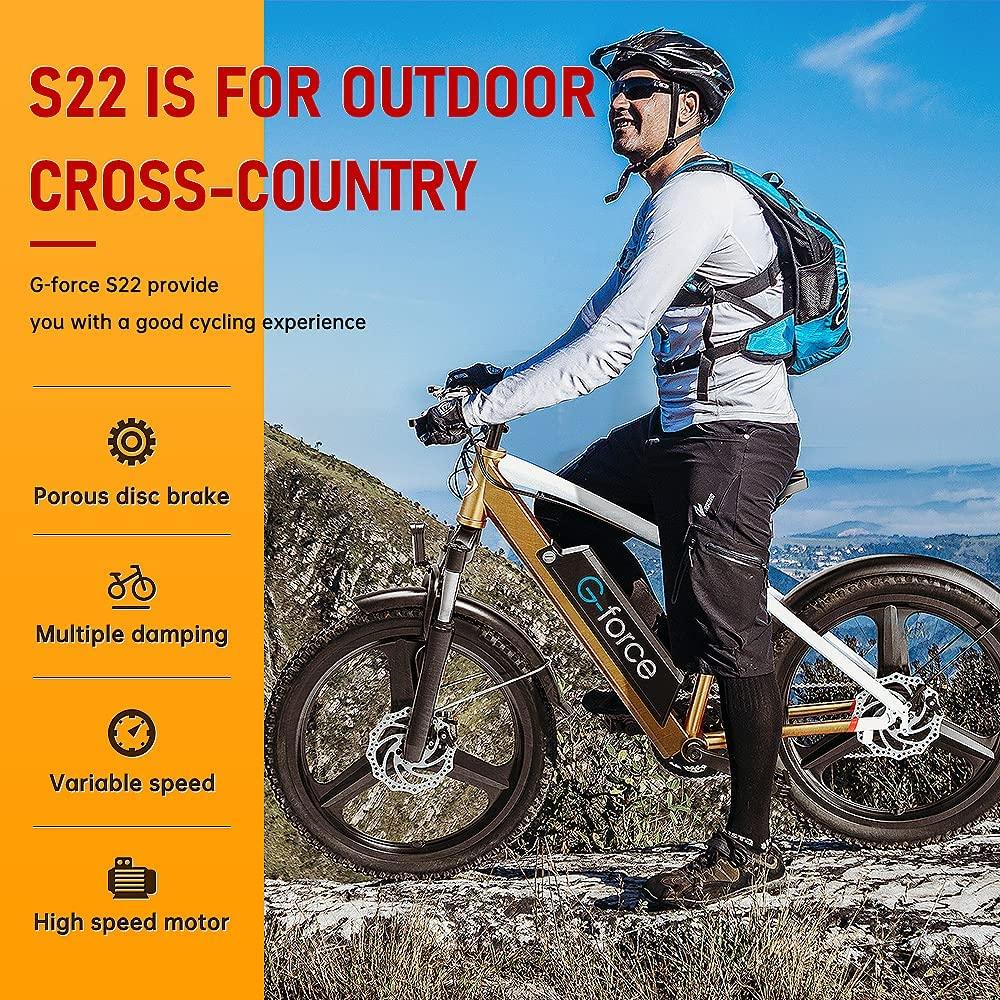 Electric Bike for Adults 48V 20Mph Brushless Motor SHIMAMO 7 Speed Lithium Battery 26" 2.0“ Tire Bike Mountain Ebike