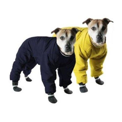 Muttluks SS24-Y-B 4-Legged Nylon Reversible Dog Snow Suit - Size 24, Yellow &amp; Black