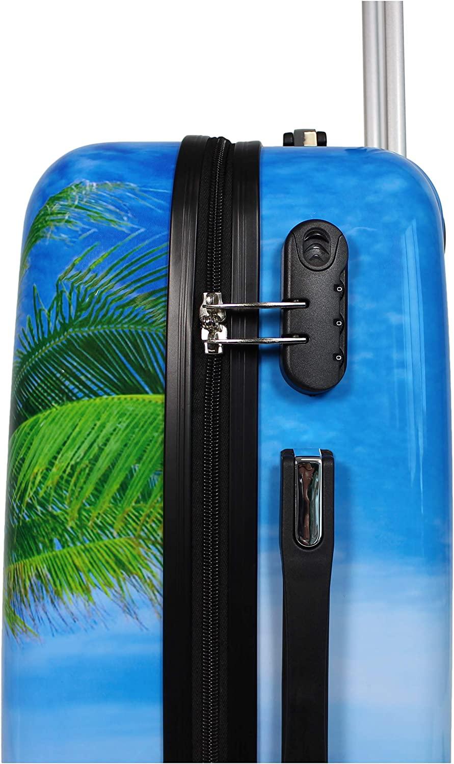 Palm Tree Hardside 2-Piece Carry-On Spinner Luggage Set, One_Size