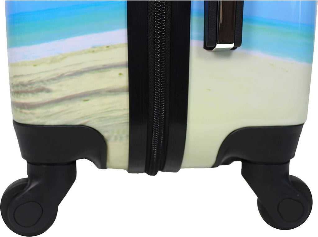 Palm Tree Hardside 2-Piece Carry-On Spinner Luggage Set, One_Size