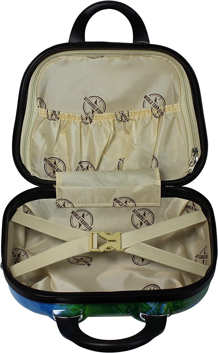 Palm Tree Hardside 2-Piece Carry-On Spinner Luggage Set, One_Size