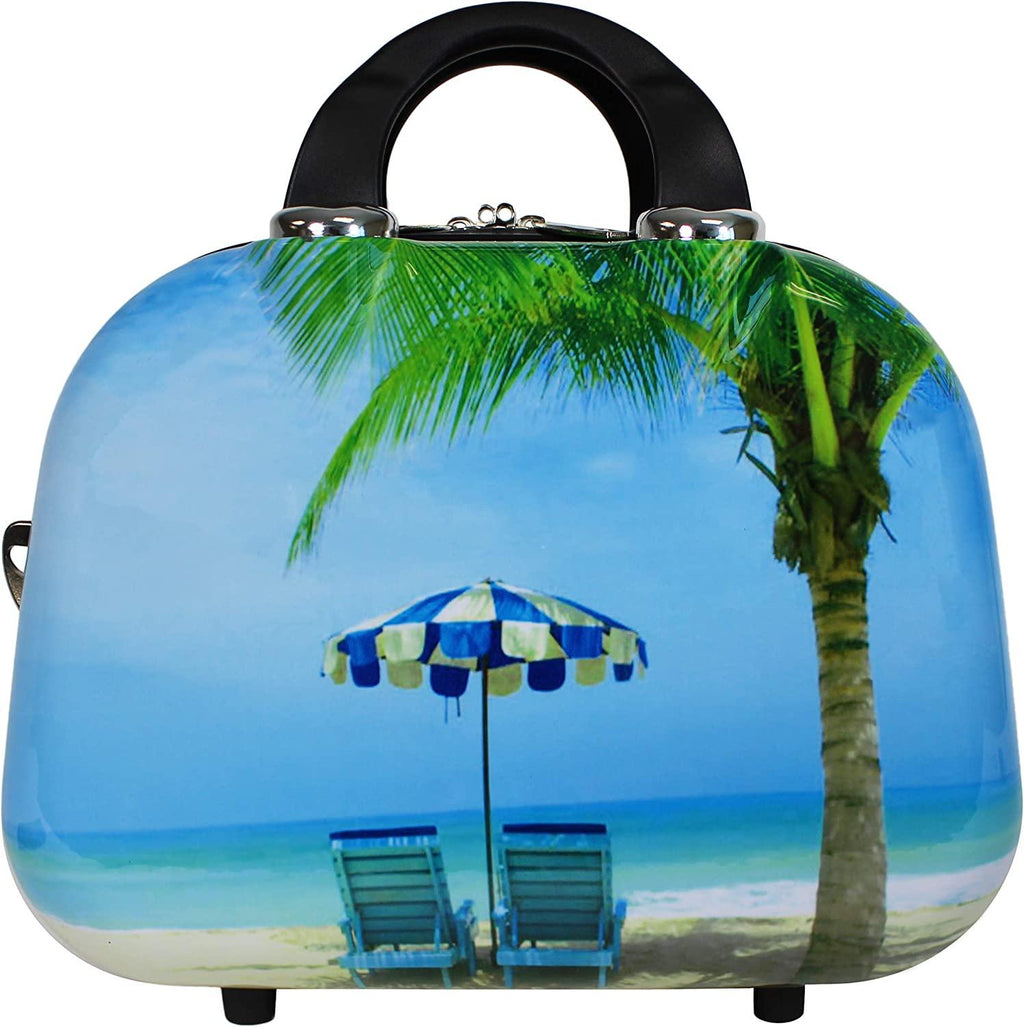 Palm Tree Hardside 2-Piece Carry-On Spinner Luggage Set, One_Size