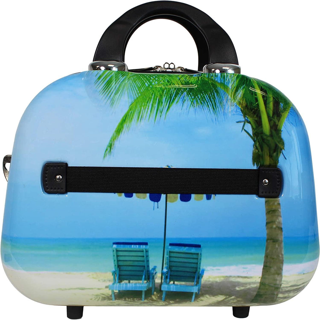 Palm Tree Hardside 2-Piece Carry-On Spinner Luggage Set, One_Size