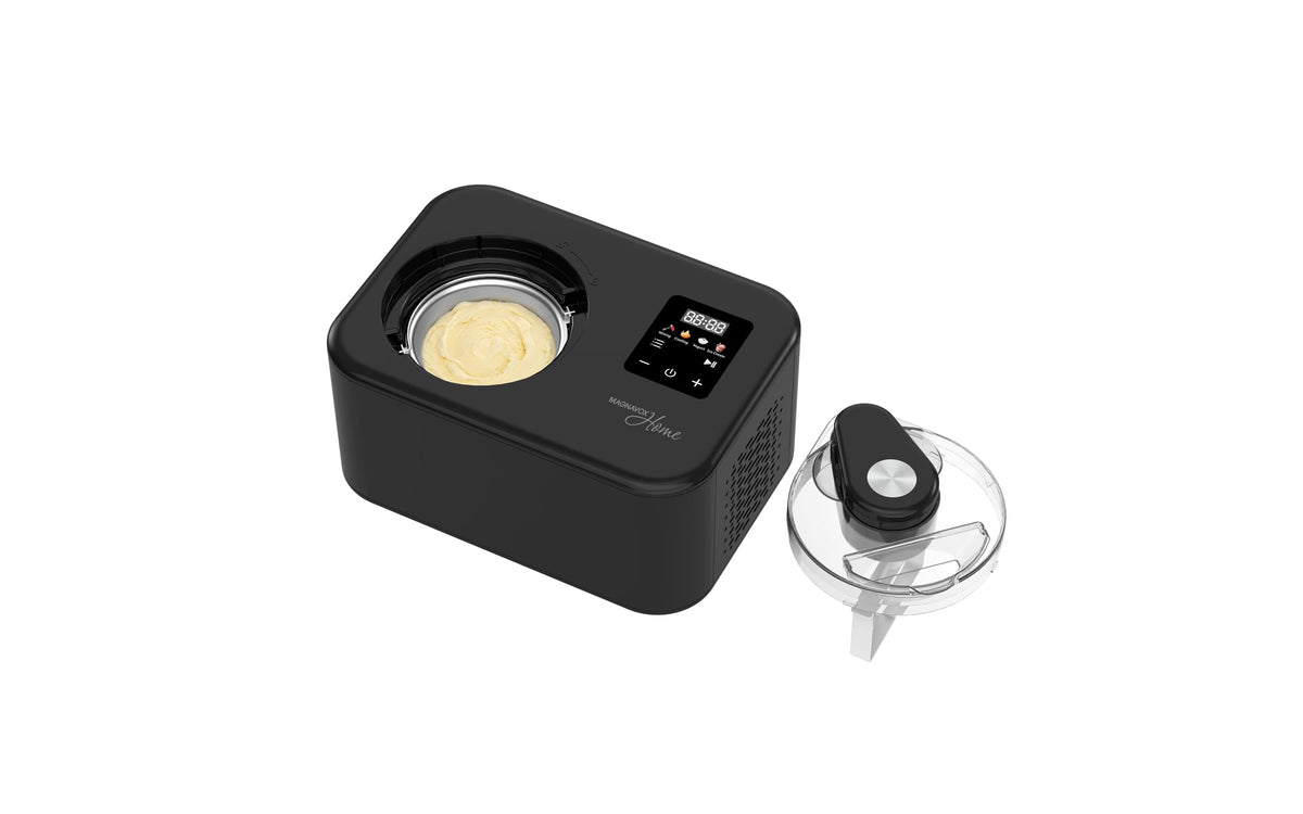 Home, 1.2 Qt Electric Ice Cream Maker with Compressor, Touchscreen Ice Cream Machine, -In Compressor, Automatic Sorbet, FroYo, Italian Ice Maker, No Pre-Freeze