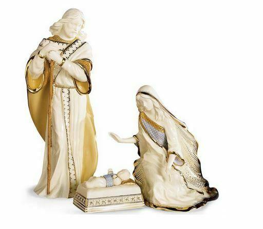 Lenox First Blessing Holy Family Porcelain Christmas Nativity Figurines Set of 3