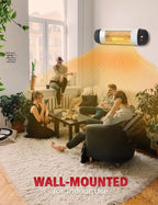 Patio Heater - Electric Infrared Heater, Outdoor Space Heater, Standing/Wall Heater for Outdoor/Indoor