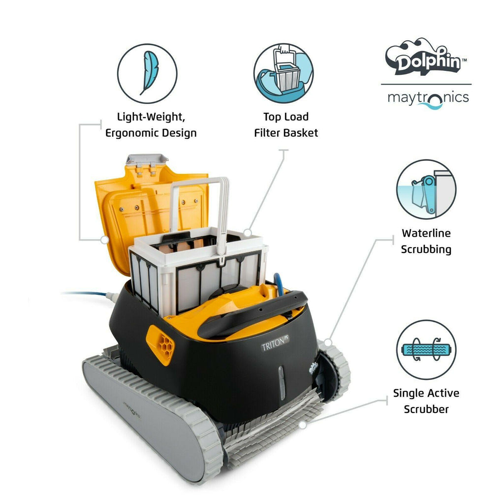 dolphin triton ps robotic pool cleaner 88886207-uswf