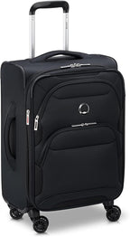 Sky Max 2.0 Softside Expandable Luggage with Spinner Wheels, Black, Carry-on 21 Inch