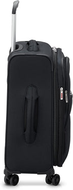 Sky Max 2.0 Softside Expandable Luggage with Spinner Wheels, Black, Carry-on 21 Inch