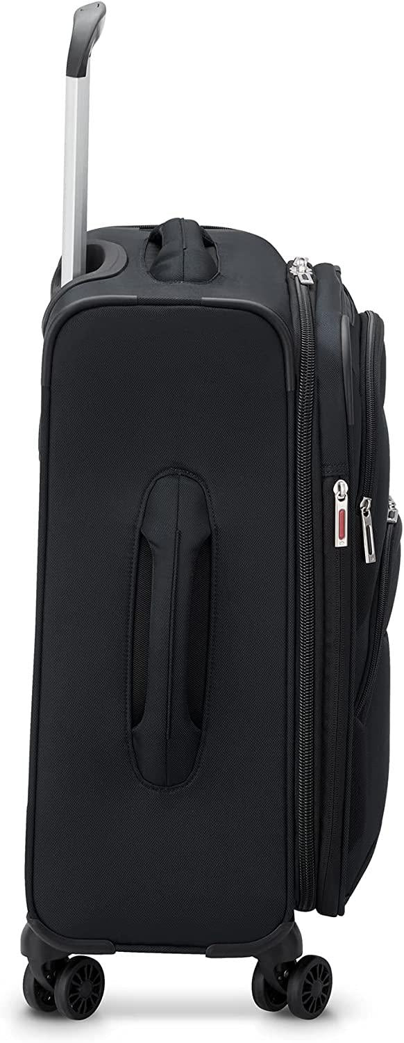 Sky Max 2.0 Softside Expandable Luggage with Spinner Wheels, Black, Carry-on 21 Inch