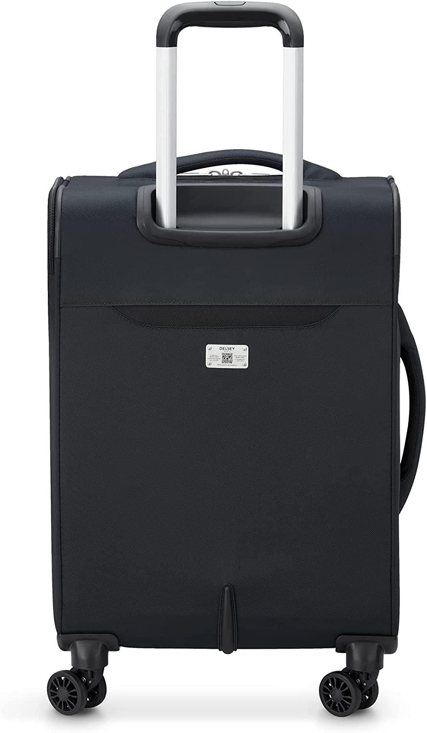 Sky Max 2.0 Softside Expandable Luggage with Spinner Wheels, Black, Carry-on 21 Inch