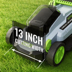 40V Cordless Lawn Mower, 13" Walk Behind Electric 4.0 Ah Battery Powered Lawnmower, Mulching&amp;Bagging Mode, Brushless Motor, 5 Adjustable Cutting Heights, for Garden/Patio/Yard/Lawn
