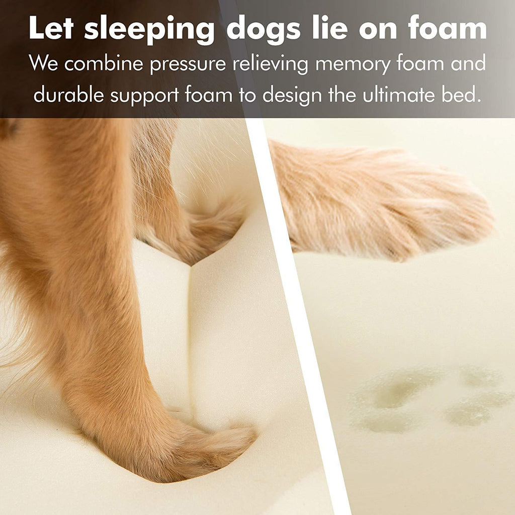 Friends Forever Orthopedic Dog Bed LounSofa Removable Cover Suede 2.5"-5" Mattress Memory-Foam Premium PrestiEdition