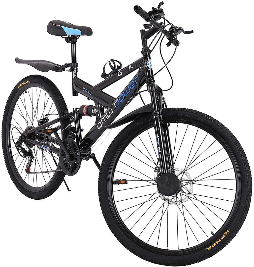 Mountain Bike for Adults, 2021 26 Inch Men and Women Mountain Bikes Carbon Steel 21 Speed Bicycle MTB Bike K-Type Shock-Absorbing Double Disc Brake (Stock in US)