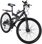 Mountain Bike for Adults, 2021 26 Inch Men and Women Mountain Bikes Carbon Steel 21 Speed Bicycle MTB Bike K-Type Shock-Absorbing Double Disc Brake (Stock in US)