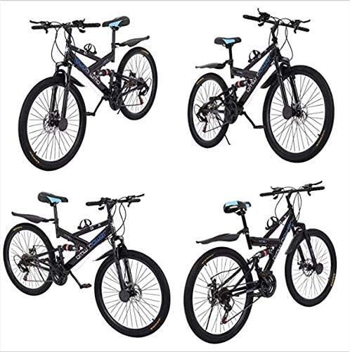 Mountain Bike for Adults, 2021 26 Inch Men and Women Mountain Bikes Carbon Steel 21 Speed Bicycle MTB Bike K-Type Shock-Absorbing Double Disc Brake (Stock in US)