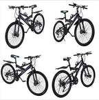 Mountain Bike for Adults, 2021 26 Inch Men and Women Mountain Bikes Carbon Steel 21 Speed Bicycle MTB Bike K-Type Shock-Absorbing Double Disc Brake (Stock in US)