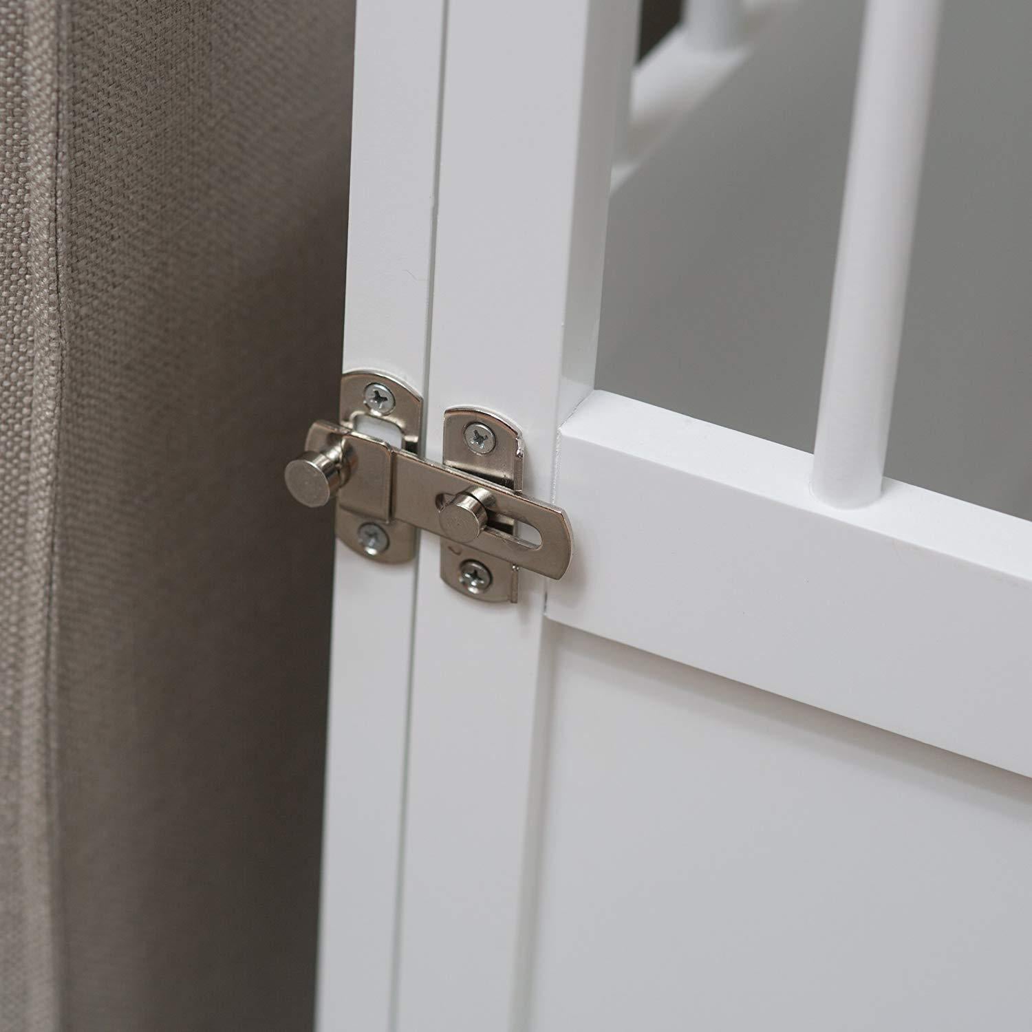 Durable Construction,Well-Ventilated with 1 Door Newport II Pet LarCrate End Table White Finish