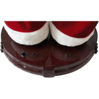 Christmas Time 58-In. African American Dancing Santa Claus with Apron and Christmas Cookie Garland | Animated Indoor Holiday Home Decor | CT-SC058-2RD2-AA