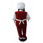 Christmas Time 58-In. African American Dancing Santa Claus with Apron and Christmas Cookie Garland | Animated Indoor Holiday Home Decor | CT-SC058-2RD2-AA