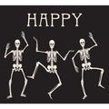 7' x 8' Black and White Skeleton Dancing Halloween Split Car Garage Door Banner