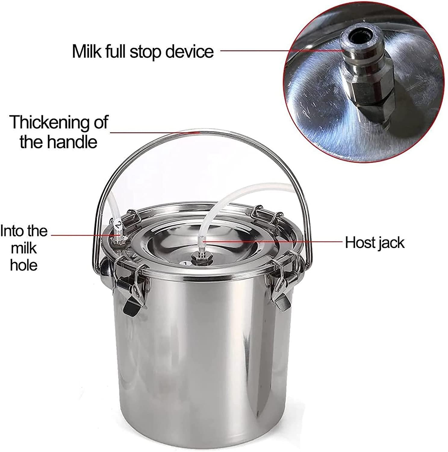 automatic portable livestock milking equipment, 7l portable pulsation vacuum pump goat milker livstock milking machine, goat milking machine, cow milking machine electric, common for cattle and shee