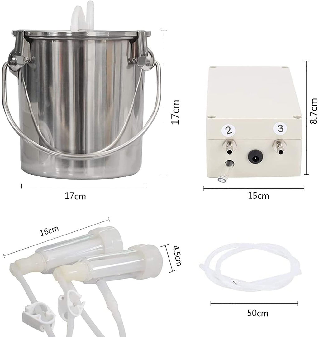 huidazhou 14l goat milking machine,portable pulsation vacuum pump goat milker livstock milking machine, cow milking machine electric, automatic portable livestock milking equipment