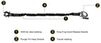 Fusion Tactical 6ft 72"x1" Internal Elastic Bungee Military Police Personal Retention Helo Lanyard with Kong Frog Snap Shackle 23kN Black