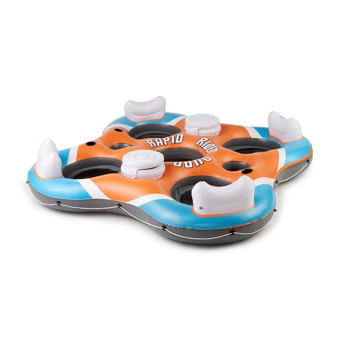Rapid Rider Inflatable River Tube &amp; Rapid Rider 4 Person Floating Island