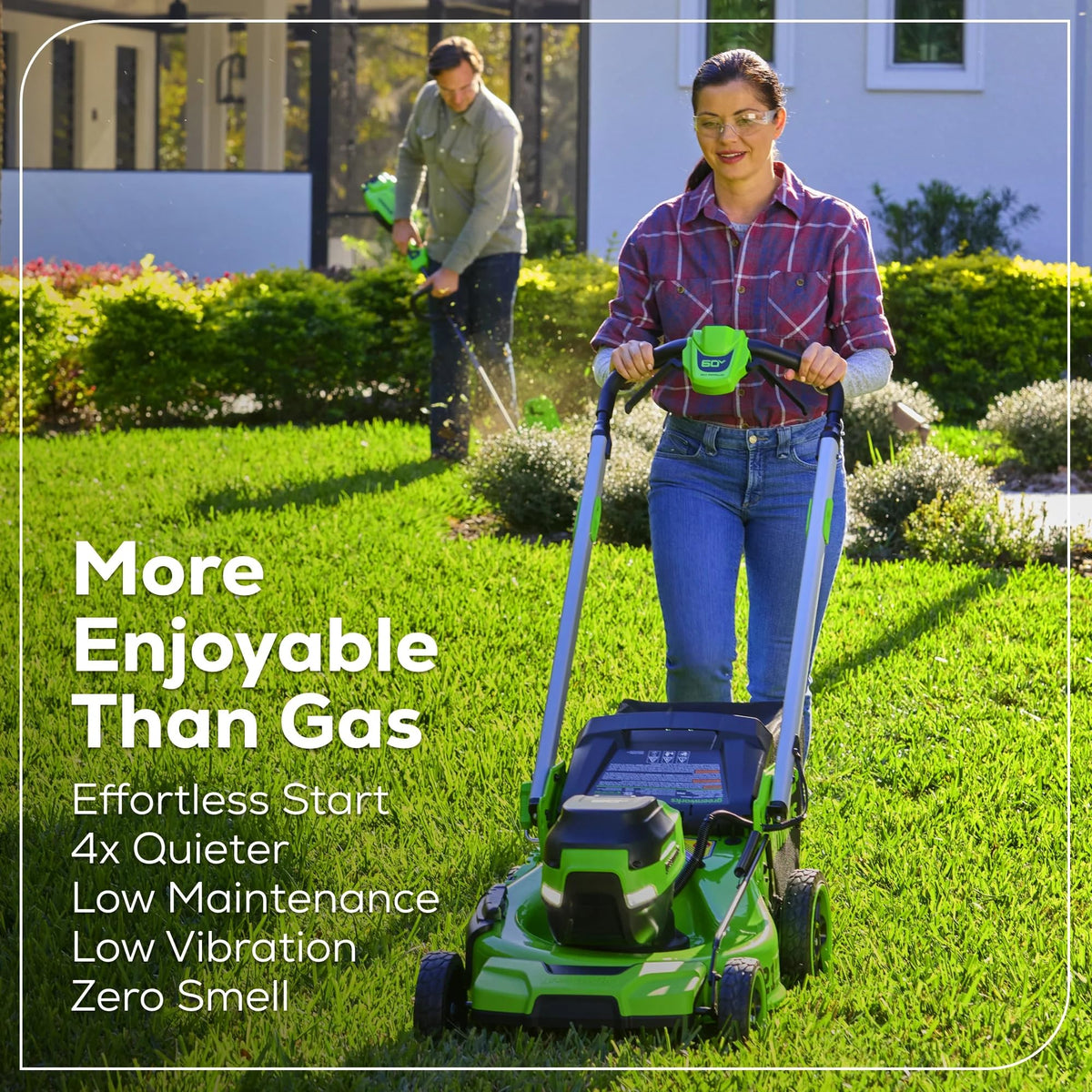60V 21” Dual-Blade Self-Propelled Lawn Mower with (2) 5.0 Ah Batteries &amp; Rapid Charger