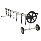 swimming pool cover reel set pool solar cover reel up to 18-feet wide aluminum
