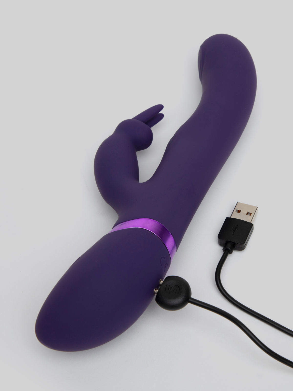 Vive MAY Rechargeable Pulsing Silicone Rabbit Vibrator, Purple