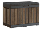 Signature Ever50 Gallon Resin Deck Box-Organization and Storafor Patio Cushions, Throw Pillows and Garden Tools, Walnut