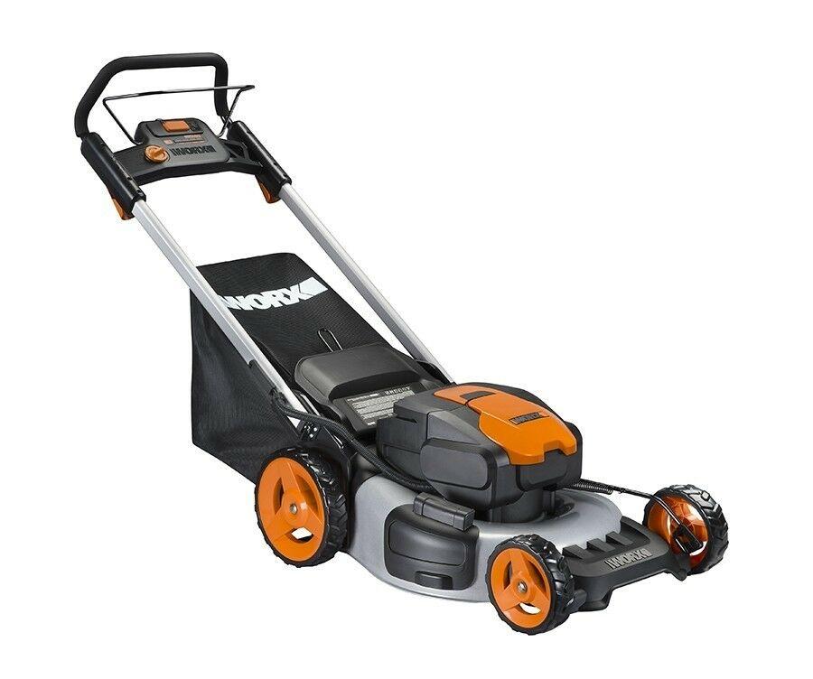 WG774 56V 20" Cordless Electric Lawn Mower with Intellicut & Mulch Plug