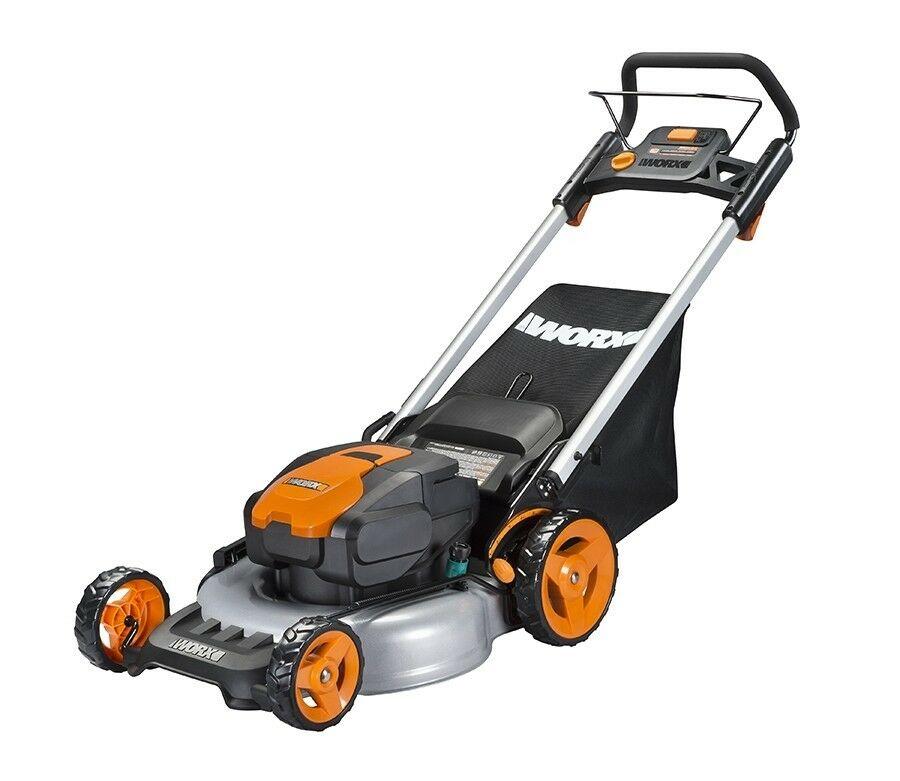 WG774 56V 20" Cordless Electric Lawn Mower with Intellicut & Mulch Plug